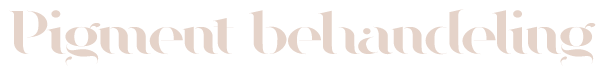 Pigment behandeling